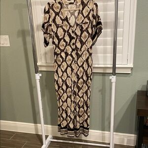 Elegant Brown Patterned Jumper